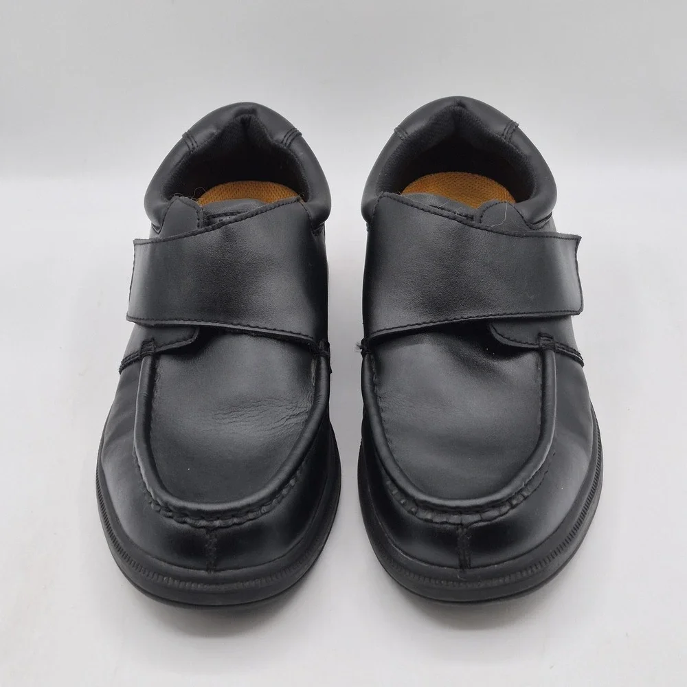 Earth Spirit Shoes‎ Mens Size 10W Black Leather Hook & Loop Layton MNES41ER014